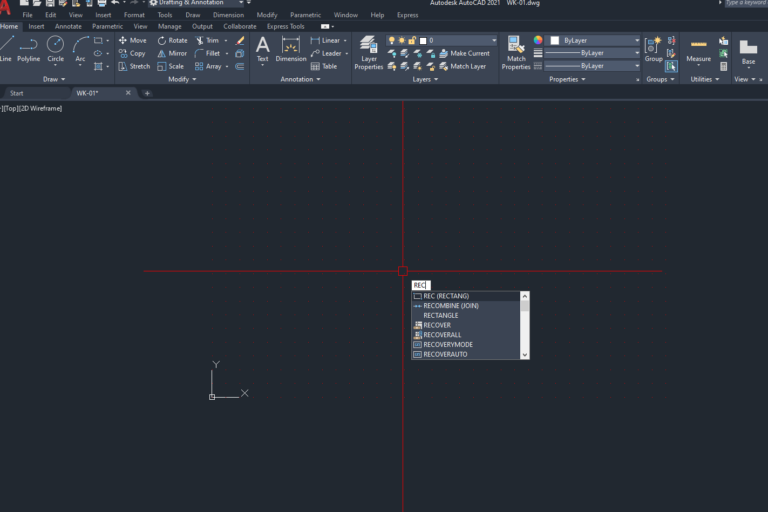 การใช้คำสั่ง Rectangle (REC) ใน AutoCAD เพื่อวาดรูปสี่เหลี่ยม - CIVIL ...