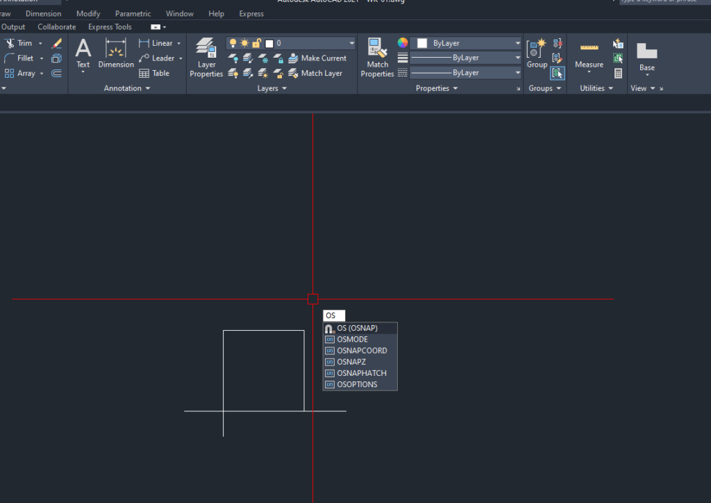 2. ให้พิมพ์ os แล้วไปที่เมนู quick properties