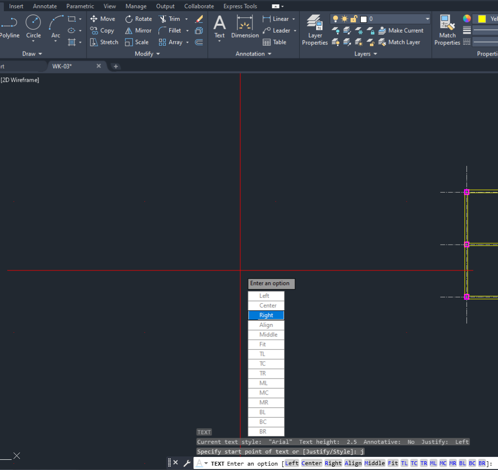 3. หลังจากที่กด j แลิว enter แล้วระบบก็จะให้กดเลือกจุดของข้อความ